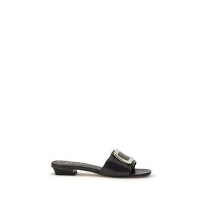 Roger Vivier Women Leather Slide Sandals